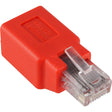 Adaptador goobay rj45 cat.5 crossover (rojo)
