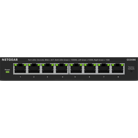 Conmutador Netgear Gigabit Ethernet Plus de 8 puertos (GS308EV4) (negro)