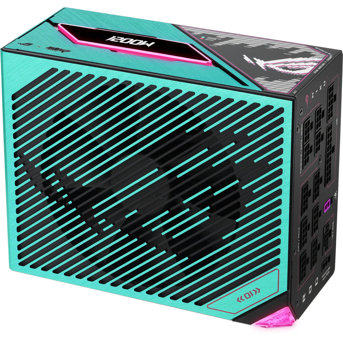 Asus rog thor platinum iii hatsune miku edition fuente de alimentación modular de 1200 vatios (negro, 1x 12v-2x6, 4x pcie)