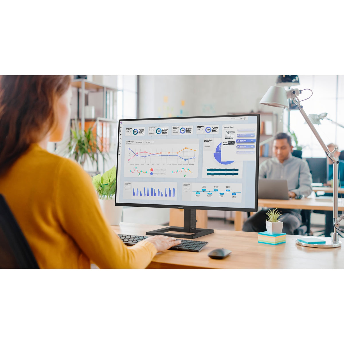 Philips 27e1n1900ae 00 Monitor 27 4k UHD (negro, HDMI, 2x USB-A, USB-C)