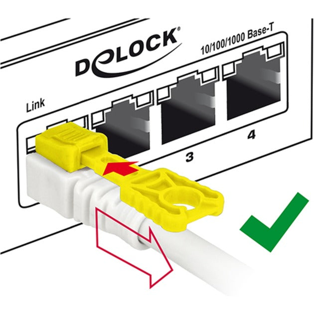 Delock cable de conexión rj-45 seguro con cat.6a (blanco, 85333, 3 metros)