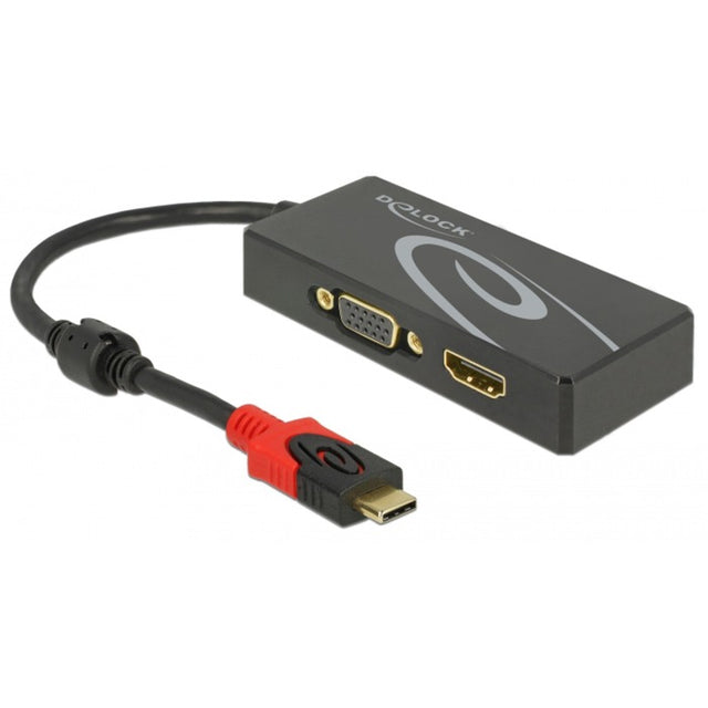 Delock Adaptador USB-C > HDMI VGA (negro, 0,2 metros)