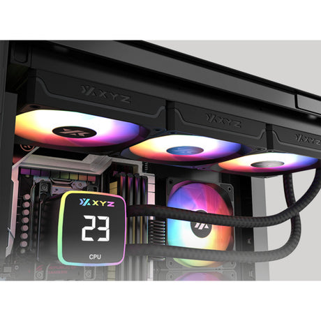 Xyz pc gear aquapulse aio 360 refrigeración por agua (negro, argb, pwm)