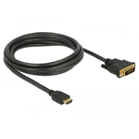 Delock Adaptador de cable bidireccional HDMI > DVI (24+1) (negro, 2 metros)