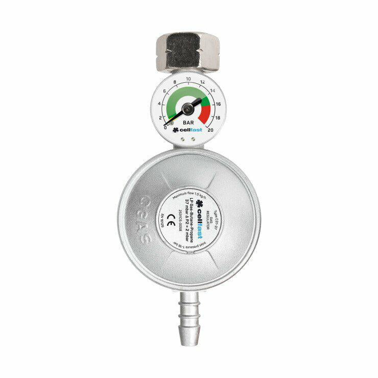 Regulador de gas Cellfast con manómetro GLP propano butano