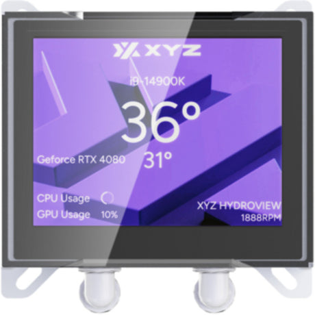 Xyz pc gear hydroview aio 360 refrigeración por agua (blanco, argb, pwm)