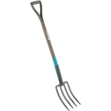 Tenedor para escupir Gardena Natureline - marca de calidad FSC - gris
