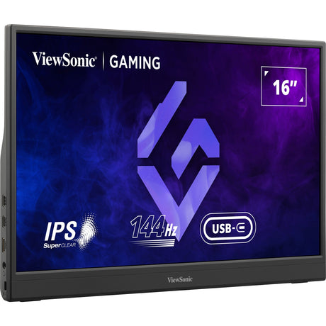 Monitor gaming portátil Viewsonic vx1654 16 (negro, 1x micro HDMI, USB-C, sonido, 144 Hz)