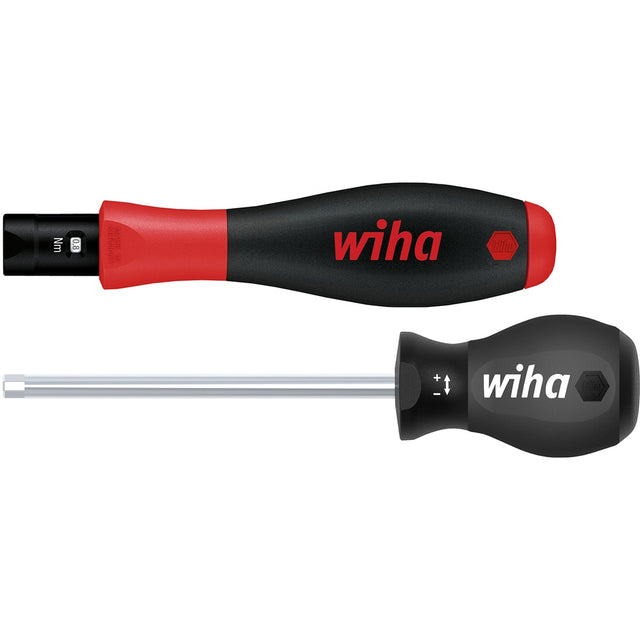 Destornillador dinamométrico Wiha torquevario-s (negro rojo, 2 piezas, 0,8 - 5 nm)