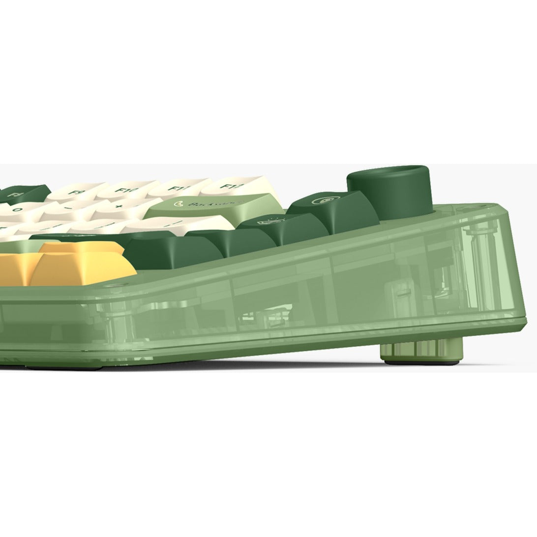 Teclado mecánico inalámbrico para acampar Iqunix zx75 (verde, diseño estadounidense (qwerty), marrón cereza mx, 75%, leds rgb, intercambiable en caliente, pbt de doble disparo, 2,4 ghz | bluetooth 5.1 | usb-c)