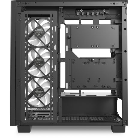 Carcasa de torre midi Sharkoon elite Shark ca500 (negro | 2x USB-A | 1x USB-C | RGB | vidrio templado)