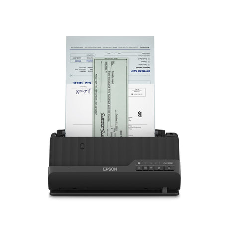 Escáner de documentos a4 compacto epson es-c320w con conectividad wi-fi y u-path (negro, a4, a5, a6, b5)