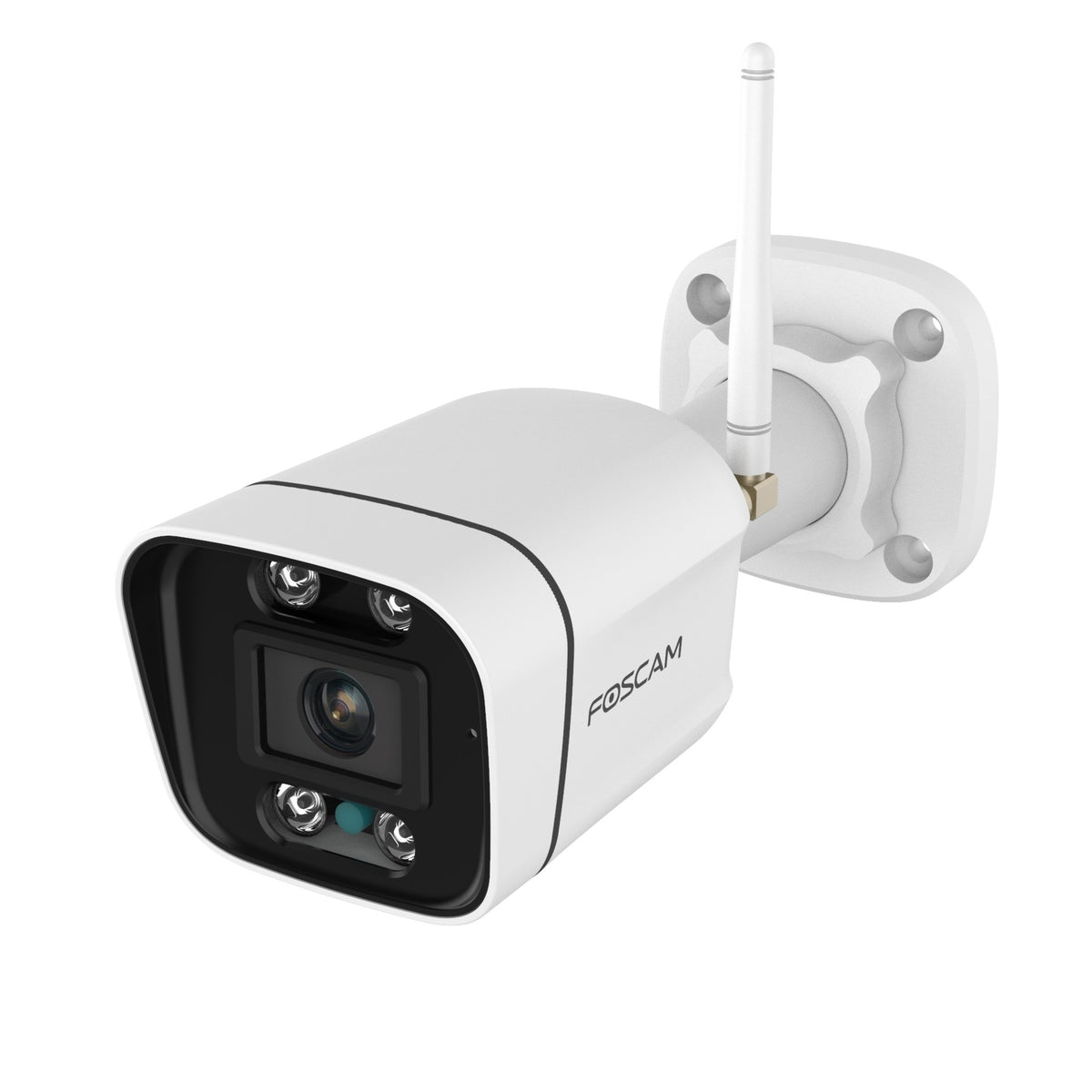 Foscam v8p, cámara de seguridad wifi 4k 8mp dual banda (blanca, con alarma sonora y luminosa)
