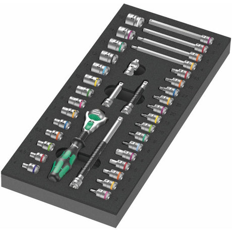 Carro de taller Wera 9700 Tool Rebel 1, carro de herramientas de 94 piezas (negro, incl. 4 insertos de gomaespuma con herramientas)