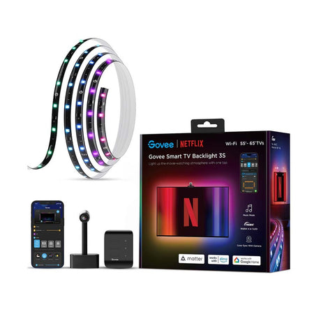 La iluminación de Govee Smart TV importa - retroiluminación 3s de 55-65 pulgadas - edición de Netflix