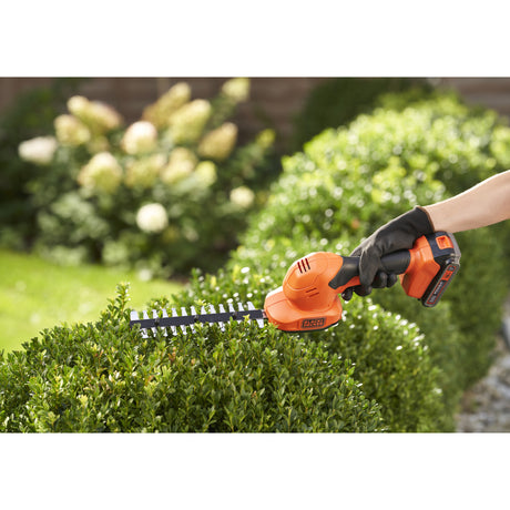 Tijera para césped y arbustos black+decker bcss18b-xj 18v (sin batería) (naranja negro, batería y cargador no incluidos)