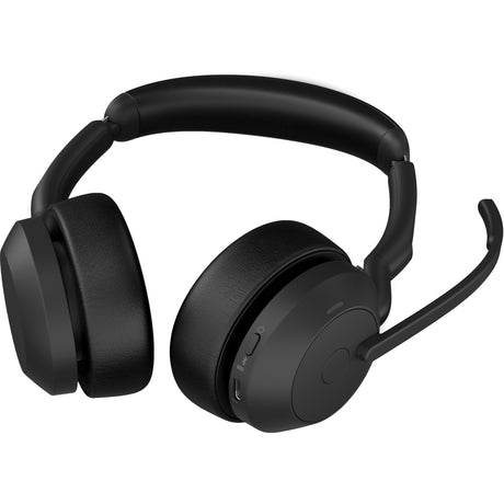 Jabra evoluciona2 55 - link390c ms estéreo con base de carga auriculares supraaurales (negro, estéreo, microsoft team, usb-c, link380c)