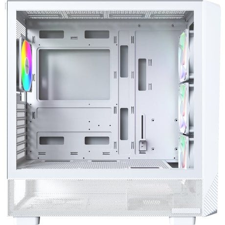 Carcasa torre midi Montech x5 (blanca | 2x USB-A | 1x USB-C | vidrio templado)