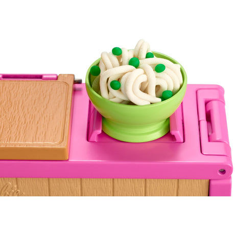 Barbie juego de barra de fideos y muñeca