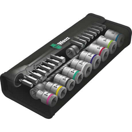 Wera 8100 sb 8 zyklop juego de trinquete metálico, trinquete de interruptor, 3 8 unidades, métrico, 29 piezas - 1 pieza(s) - 05004048001