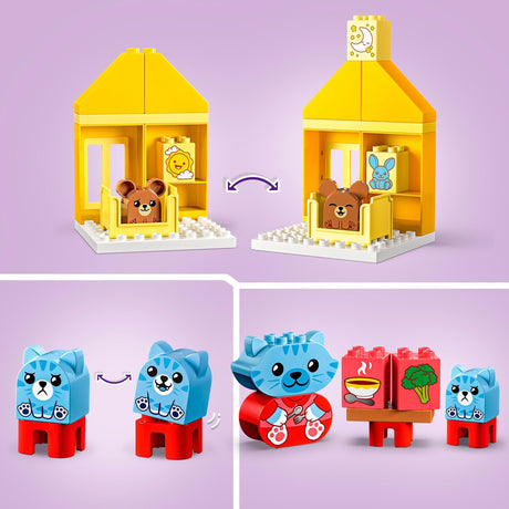 Lego duplo - hábitos diarios - juguetes de construcción para comer y dormir (10414)