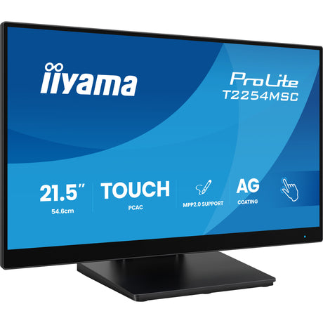 Monitor táctil Iiyama prolite t2254msc-b2ag 21,5 (negro, HDMI, display port, VGA, 2x USB-A, USB-B)