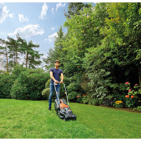 Cortacésped black+decker 1000w 32cm + cortabordes 250w (negro naranja, césped hasta 250m²)