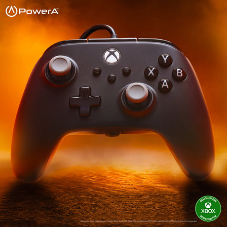 Controlador con cable powera Advantage plus para xbox series x|s (negro, xbox series x|s, xbox one, PC)
