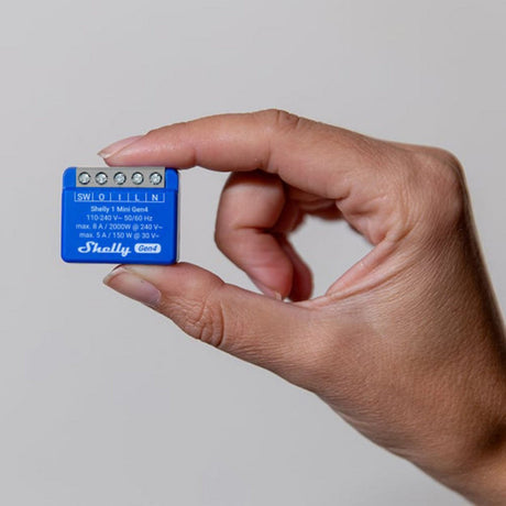 Relé Shelly 1 mini gen4 (azul, bluetooth 4.2, wi-fi)