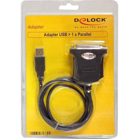 Delock USB 1.1 en cable paralelo (negro, 0,8 metros)