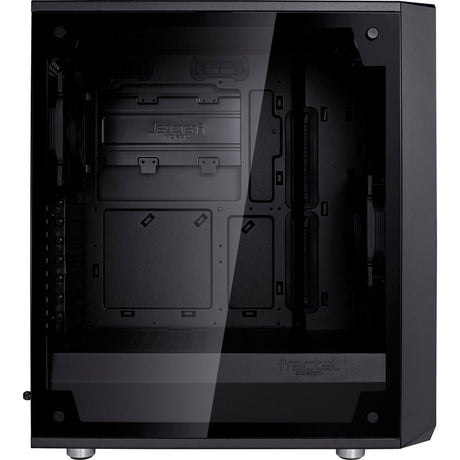 Carcasa de torre midi meshify c de diseño fractal (negro | 2x USB-A | vidrio templado)