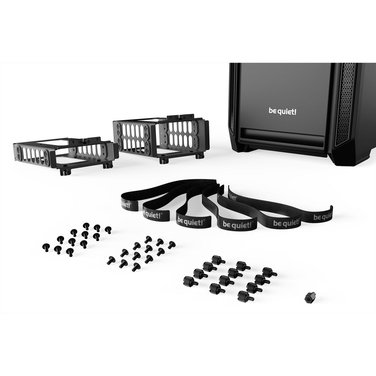 ¡Tranquilizarse! carcasa de torre midi base silenciosa 601 (negro | 3x USB-A)