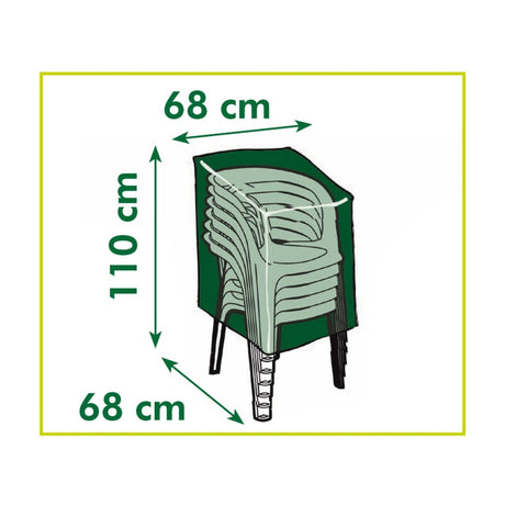 Funda para muebles de jardín Nature para sillas apiladas (gris, 6030606)
