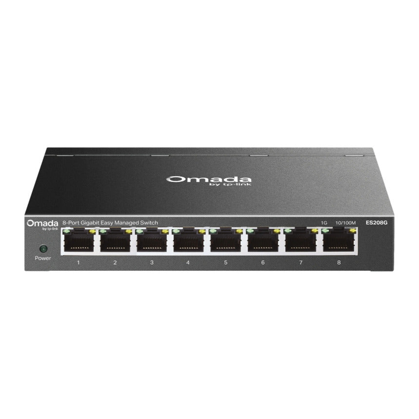 Tp-Link Omada ES208G Conmutador Gigabit de fácil administración de 8 puertos (negro)