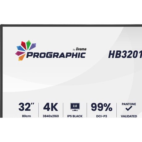 Monitor iiyama prographic hb3201uhsnp-b1 31.5 4k uhd (negro (mate), hdmi, displayport, usb-c, audio)
