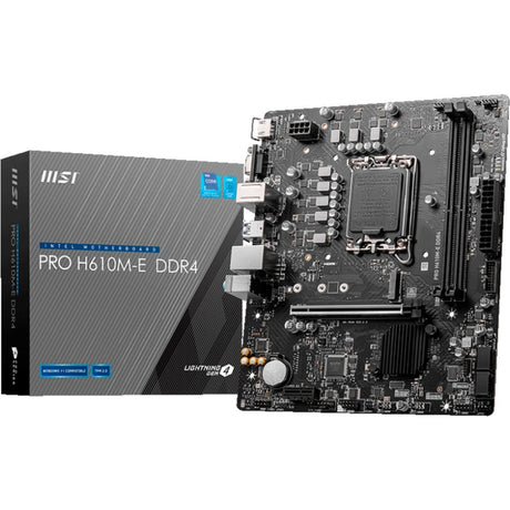 Placa base MSI Pro H610M-E DDR4 Socket 1700 (negro, GB-LAN, Sonido, µATX)