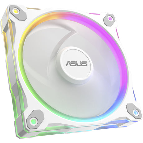 Ventilador inverso asus prime mr120 argb - paquete triple de ventiladores de caja (blanco, 3 piezas, 120 x 120 x 28 mm, 3 piezas)