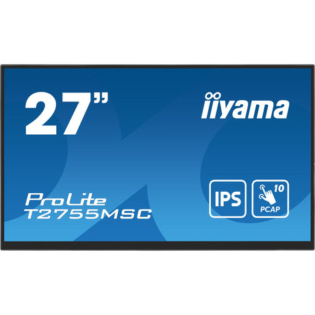 Monitor de pantalla táctil Iiyama prolite t2755msc-b1 27 (negro, HDMI, display port, 2x USB-A)