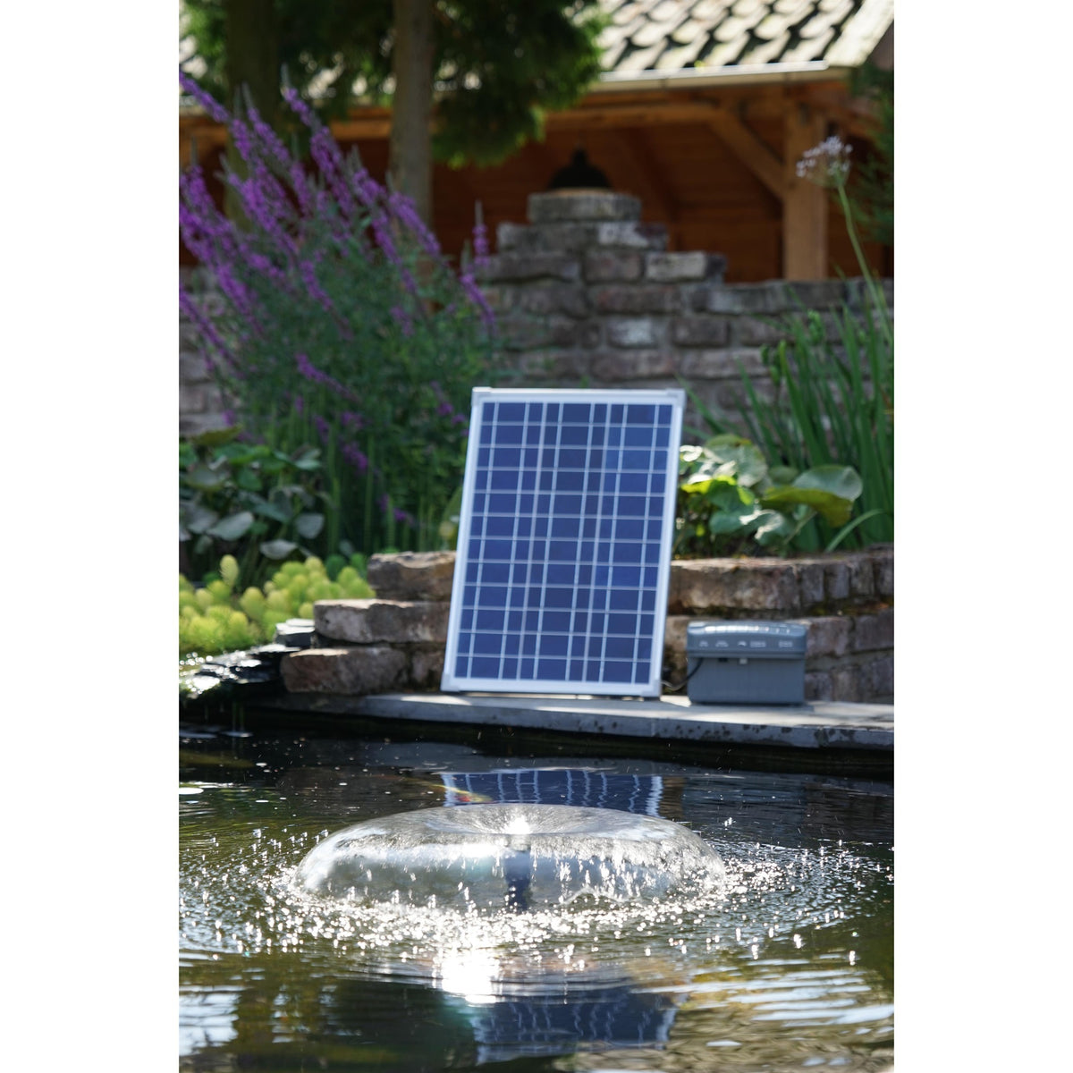 Bomba de batería Ubbink solarmax 2500 (negra, incl. panel solar, bomba y batería)