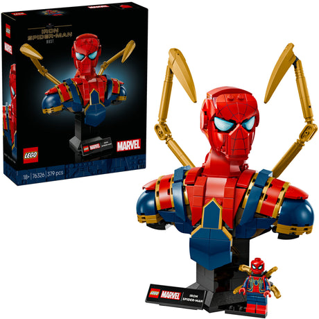 Lego superhéroes 76326 busto de iron spider-man