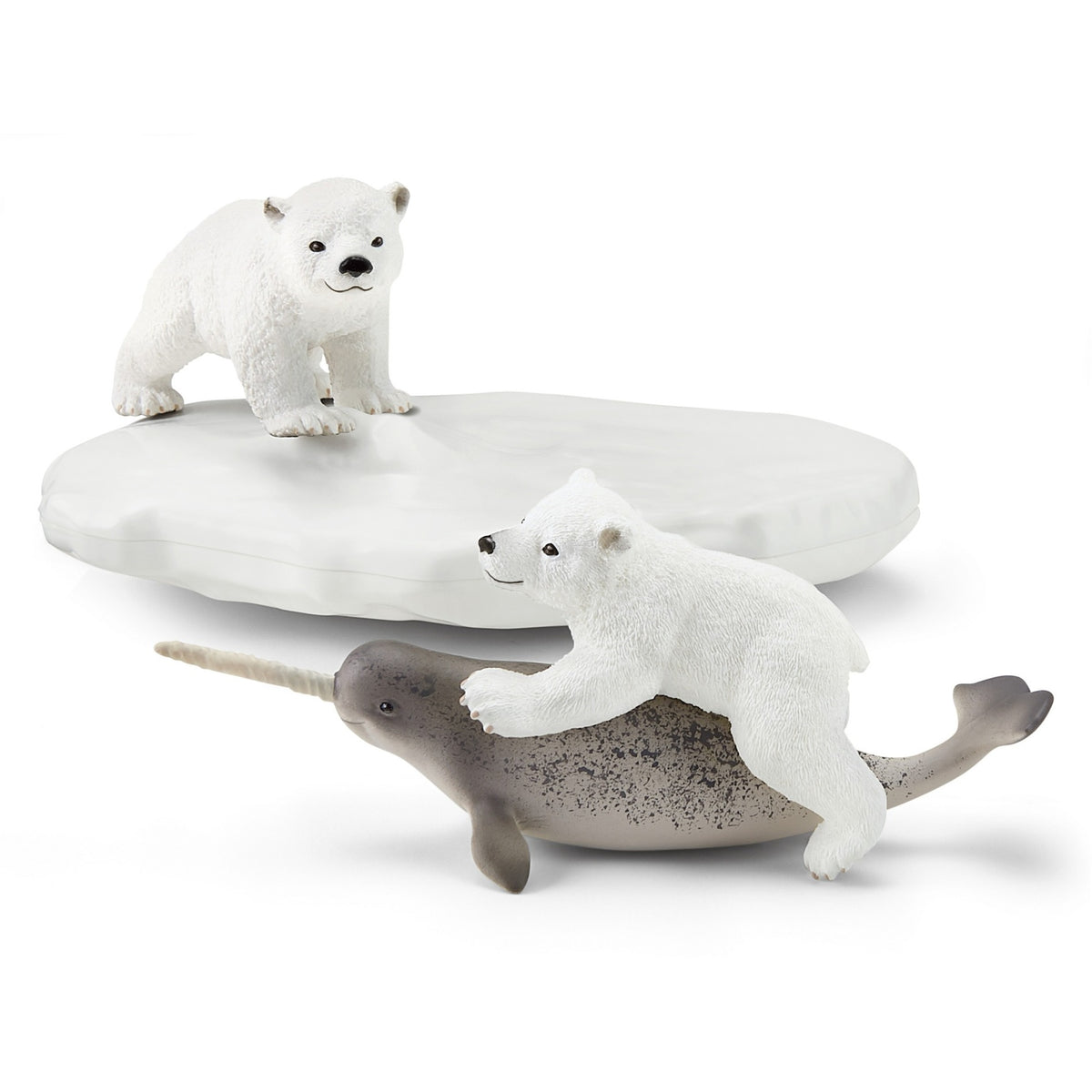 Schleich wild life - figura de juguete de fiesta con tobogán de osos polares