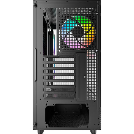 Carcasa torre midi Montech xr (negro | 2x USB-A | 1x USB-C | RGB | vidrio templado)