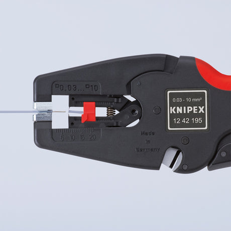 Knipex multistrip 10 alicates pelacables automáticos 1242195 (negro rojo)