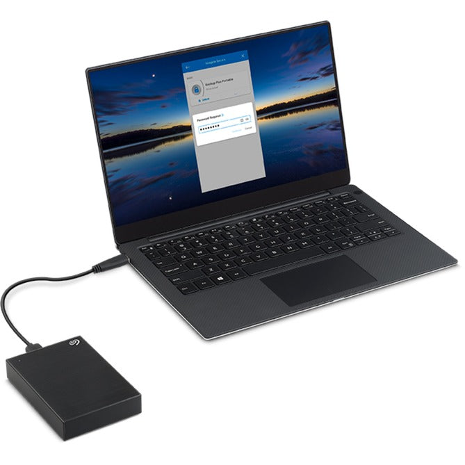 Seagate one touch with password Disco duro externo de 2 TB (negro, USB-A 3.2 (5 GBit s))