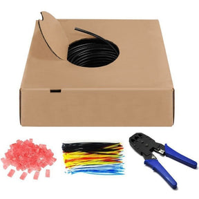 Cable de red Goobay cat.6 u utp, exterior (negro, 100 metros)