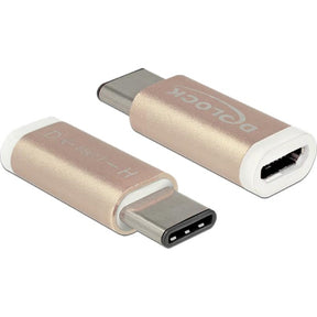 Delock adaptador USB 2.0 C > micro USB B (cobre, 65677)