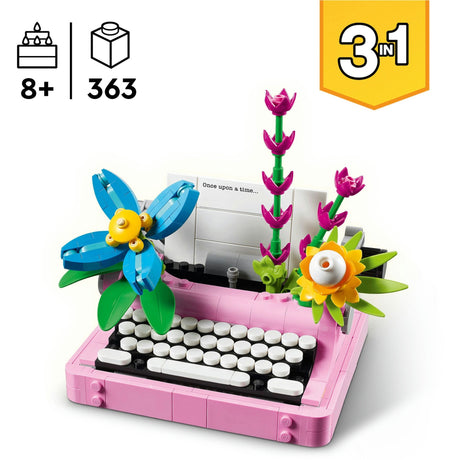 Máquina de escribir Lego Creator 3 en 1 con flores - 31169