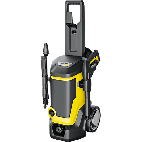 Limpiadora de alta presión para el hogar Kärcher k 7 wcm premium (amarillo negro, con limpiador de suciedad, enrollador de manguera y limpiador de superficies)