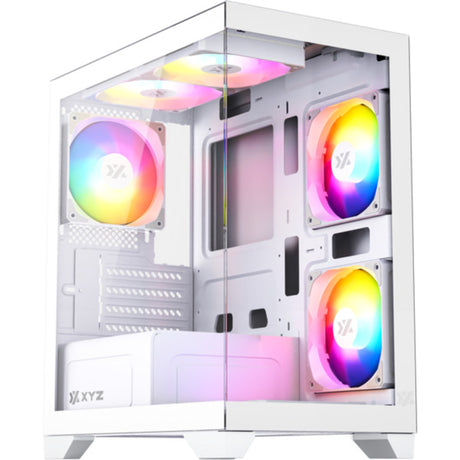 Carcasa de torre midi Xyz PC Gear Titanium View Lite (blanco | 2x USB-A | vidrio templado)