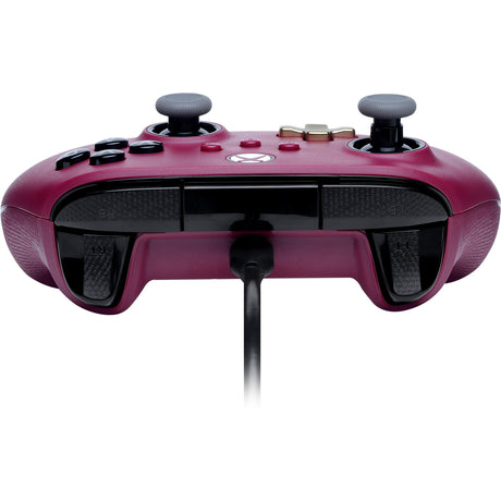 Controlador con cable Powera Advantage Plus para Xbox Series X|s - Rubí (rojo oscuro, Xbox Series X|s, Xbox One, PC)